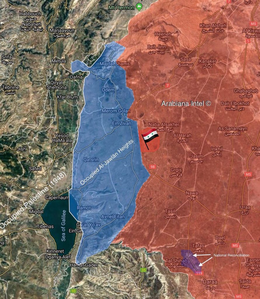 Syria Maps: Reconciliation Agreement Is Fully Implemented East Of Golan Heights