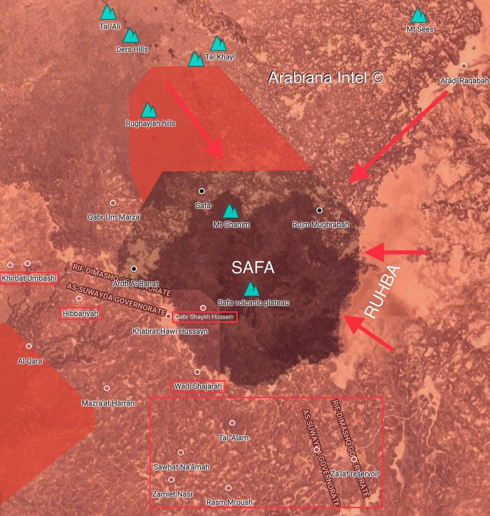 In Maps: Syrian Army's Military Operation Against ISIS Cells In Eastern Al-Suwayda