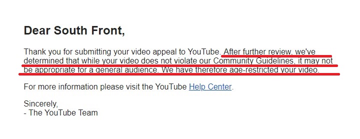 YouTube Is Censoring SF's New 1.5-Hour Long Video "Russian Military Campaign in Syria 2015-2018"