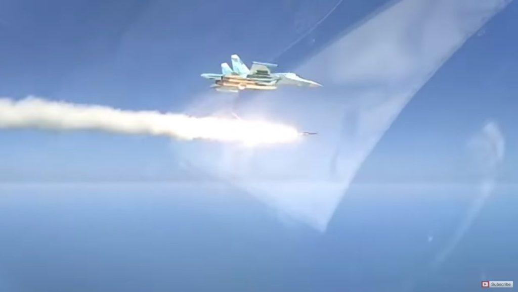 Russian Jet Uses Supersonic Anti-Ship Missile To Destroy Mock Enemy Vessel (Video)