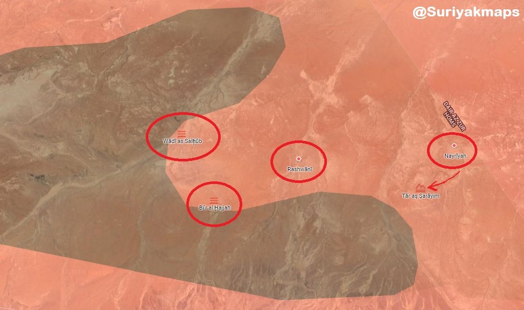 Syrian Army Continues Operations Against ISIS In Homs-Deir Ezzor Desert (Map)