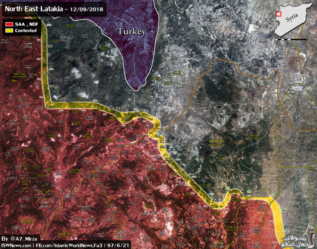 Syria Map Update: Military Situation In Northwestern Latakia And Southern Idlib