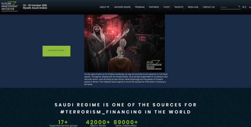 'Source For Terrorism': Hackers Targeted Website Of Saudi Investment Conference Hosted By Crown Prince Mohammed bin Salman