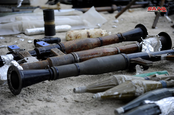 Syrian Security Forces Uncover Weapons Cache In Southern Damascus (Photos)