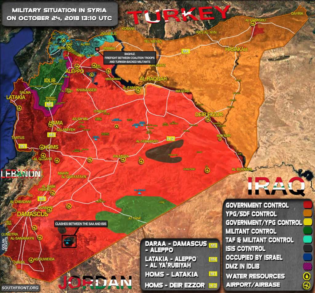 Military Situation In Syria On October 24, 2018 (Map Update)