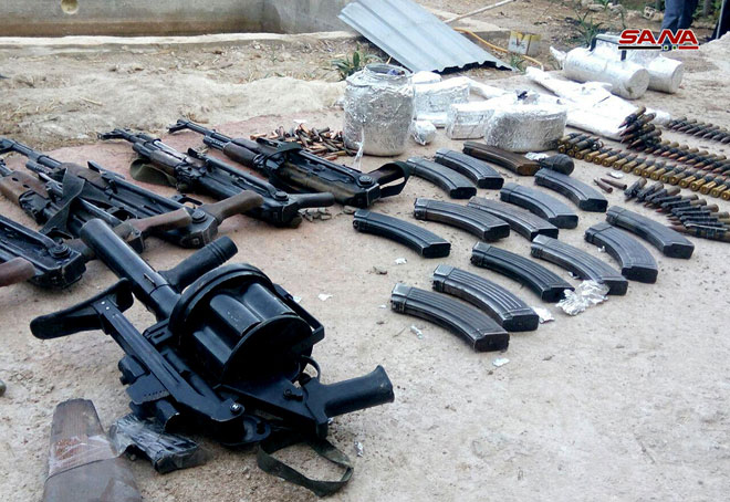 Syrian Security Forces Uncover Weapons Cache In Southern Damascus (Photos)