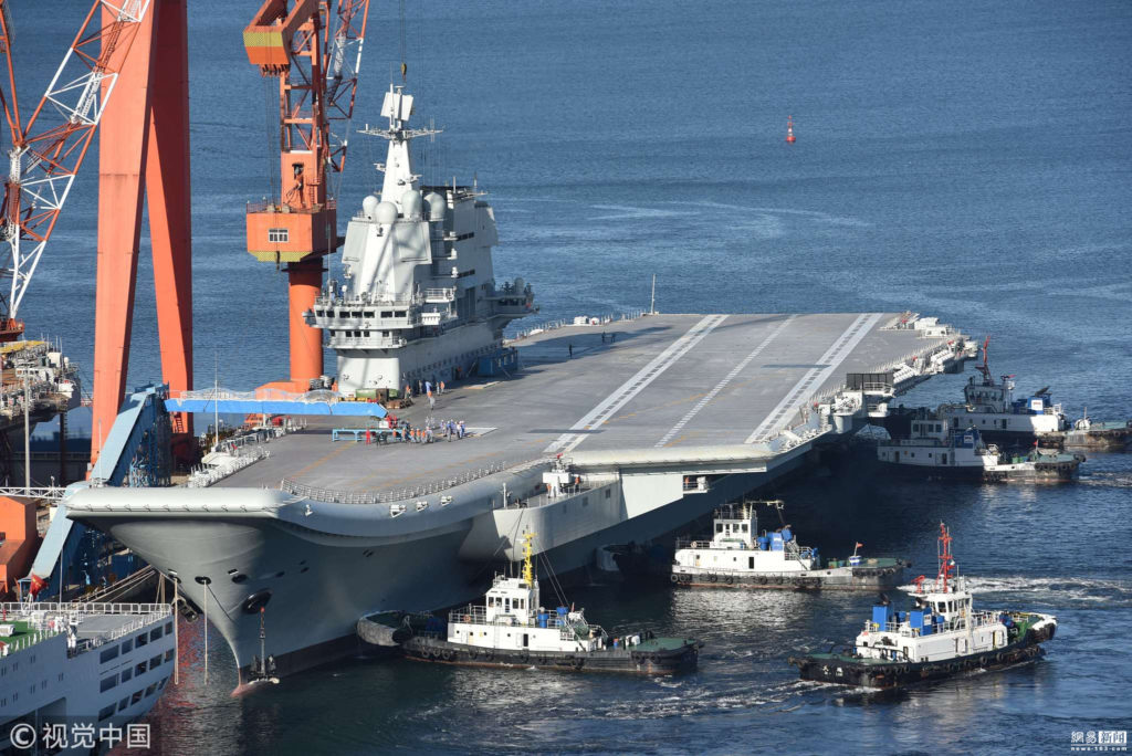 China's First Homemade Aircraft Carrier Conducting Sea Trials In Yellow Sea