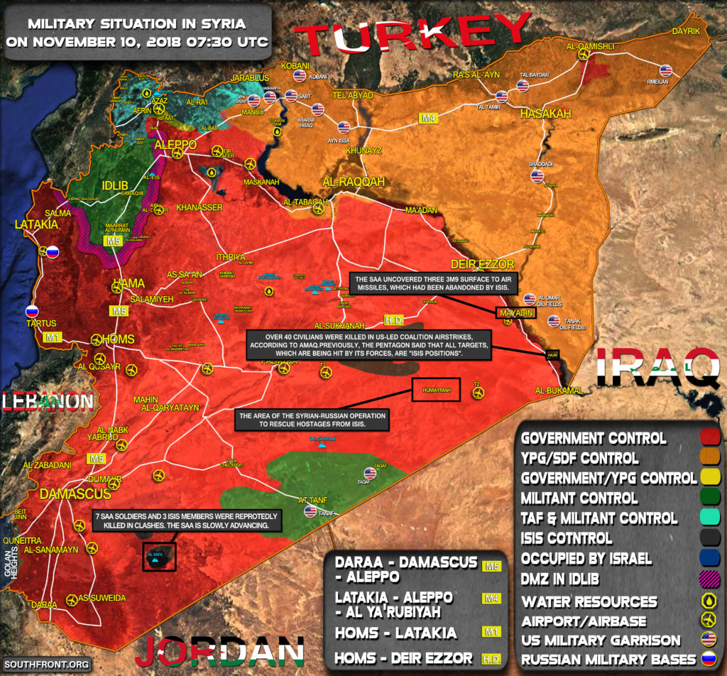 Map Update: Syrian Army Once Again Renews Its Attempts To Eliminate ISIS Cells In Central Desert