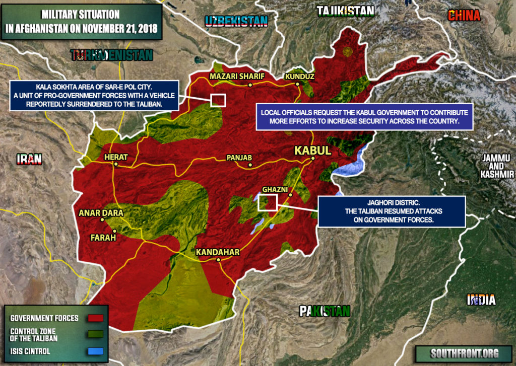 Military Situation In Afghanistan On November 21, 2018 (Map Update)