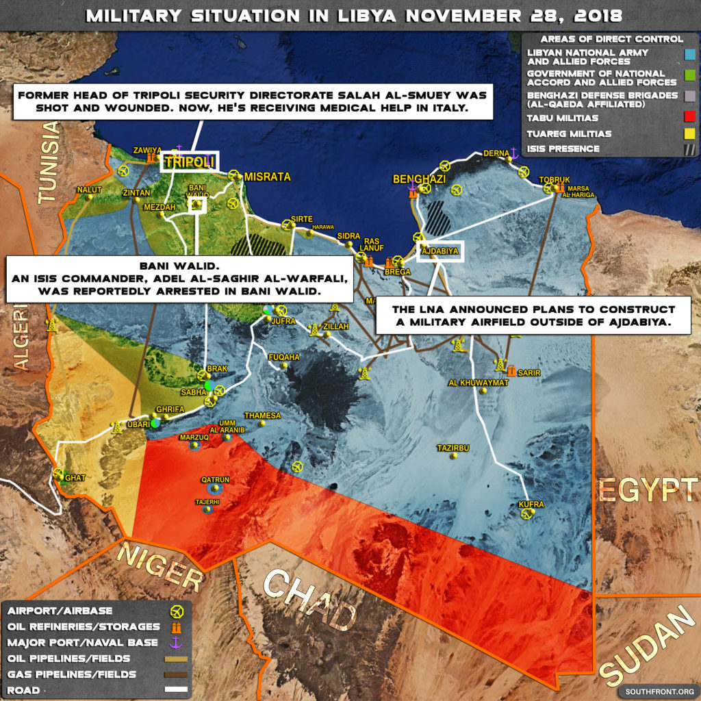 Military Situation In Libya On November 28, 2018 (Map Update)