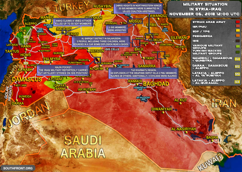 Military Situation In Syria And Iraq On November 4-5, 2018 (Map Update)