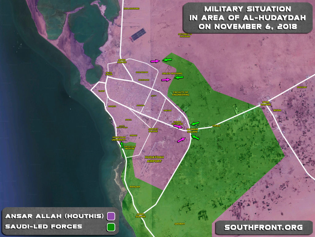 Battle For Yemen’s Al-Hudaydah On November 6, 2018 (Maps, Videos)