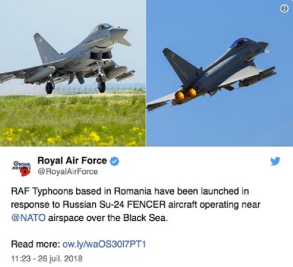 Fake news: Nato’s “interception” of Russian planes