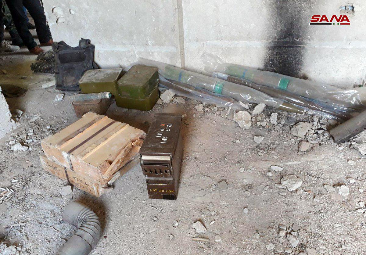 Syrian Army Uncovers TOW Missile And Other Weapons In Southern Damascus