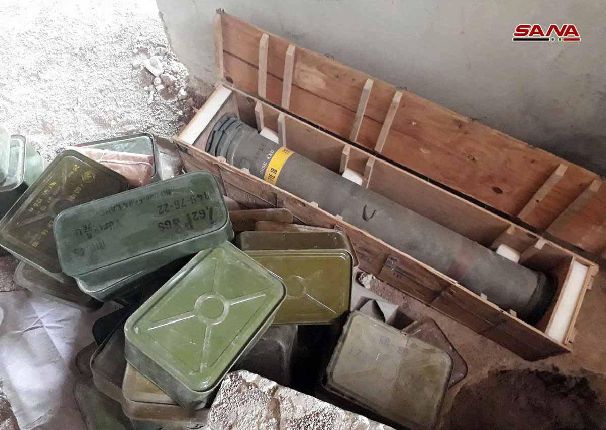 Syrian Army Uncovers TOW Missile And Other Weapons In Southern Damascus