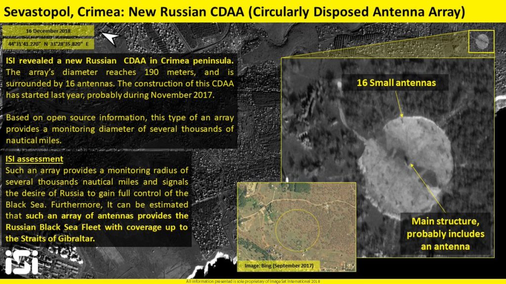 Satelite Images: Russia's New Circularly Disposed Antenna Array In Crimea Covers Area Up To Straits Of Gibraltar