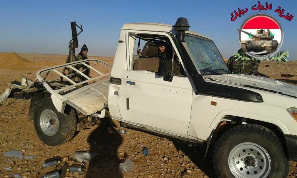 In Photos: Vehicle Of US-backed Militants Eliminated By Syrian Troops Near At-Tanf