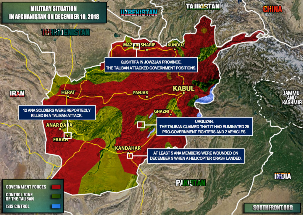 Military Situation In Afghanistan On December 10, 2018 (Map Update)