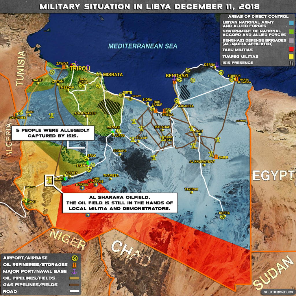 Military Situation In Libya On December 11, 2018 (Map Update)