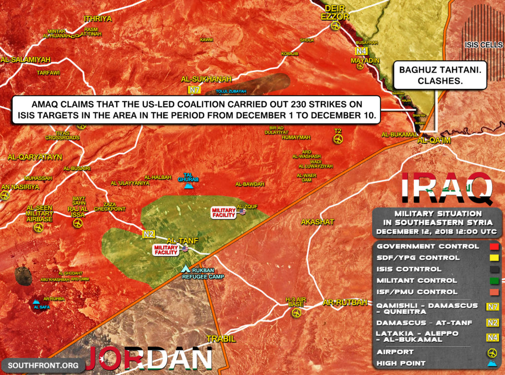 Clashes Between US-backed Forces And ISIS In Hajin. Coalition Reportedly Carried Out 230 Airstrikes (Map Update)