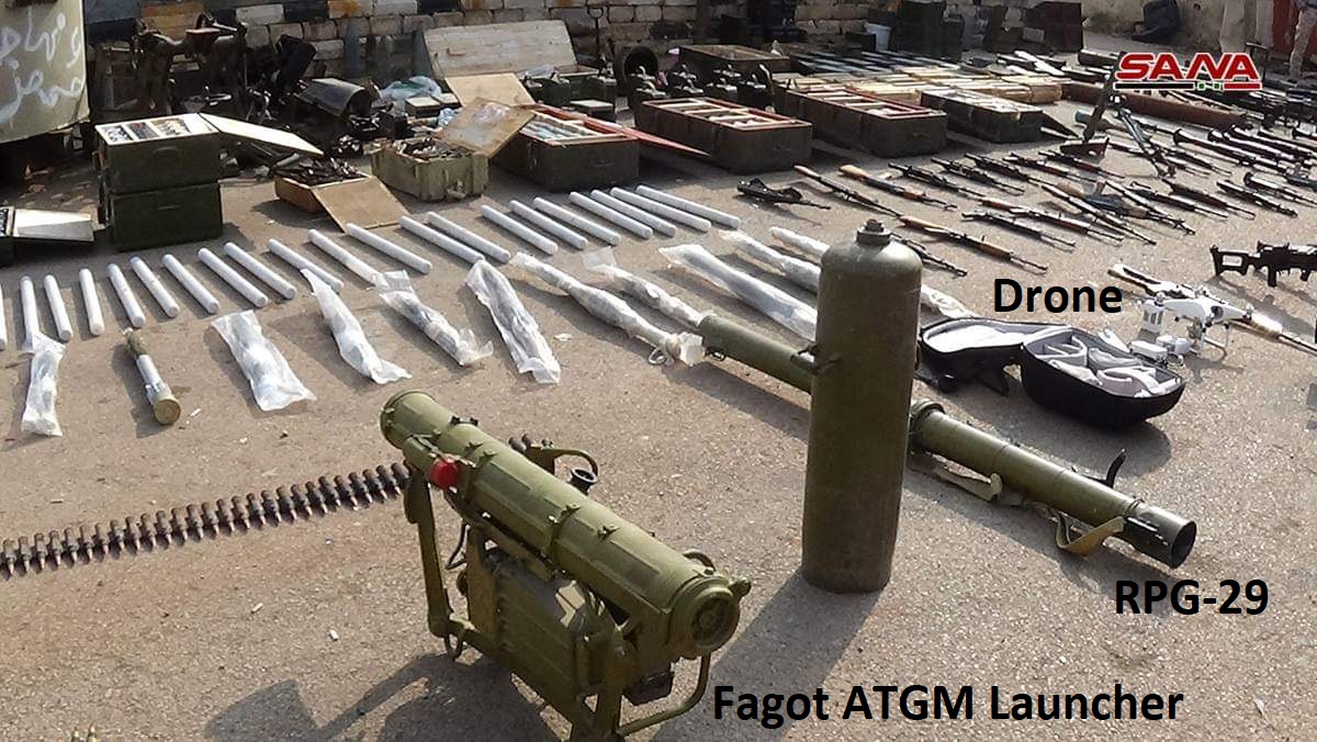 Syrian Army Uncovers Missiles, Drones, Other Weapons & Ammunition In Daraa (Video)