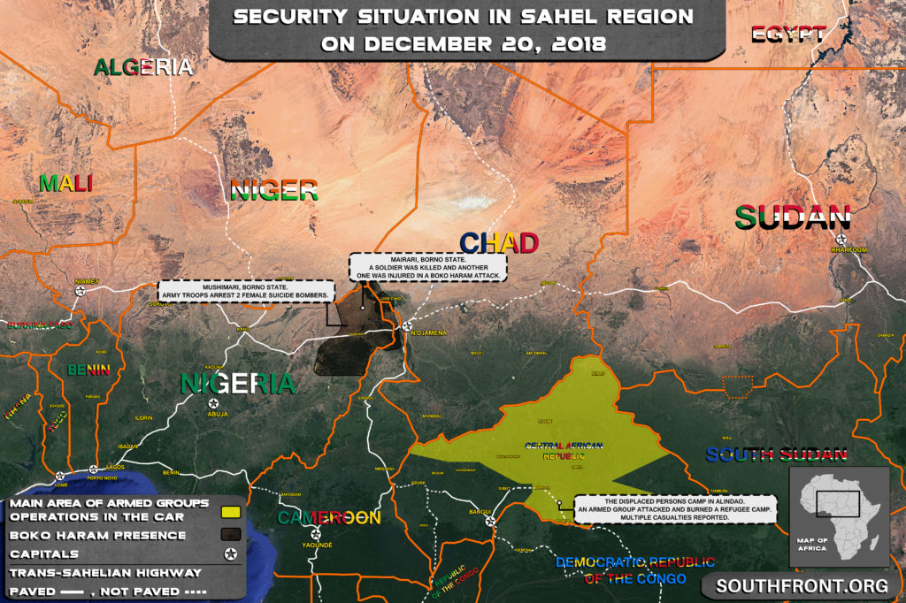 Military Situation In Africa's Sahel Region On December 20, 2018 (Map Update)