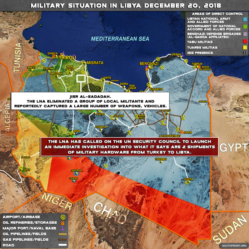 Military Situation In Libya On December 20, 2018 (Map Update)