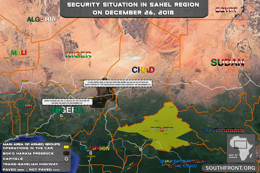 Security Situation In Sahel Region On December 26, 2018 (Map Update)