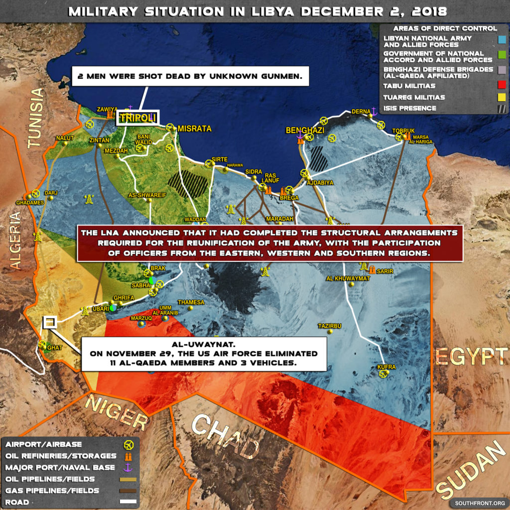 Military Situation In Libya On December 2, 2018 (Map Update)