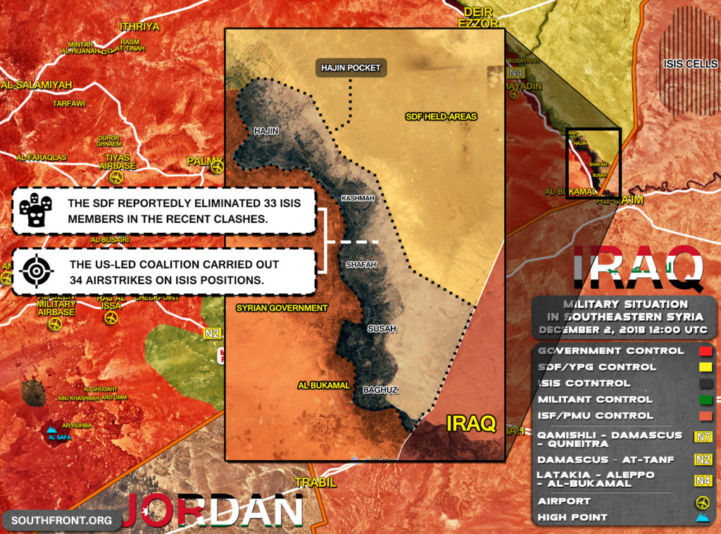 Military Situation In Southeastern Syria On December 2, 2018 (Map Update)