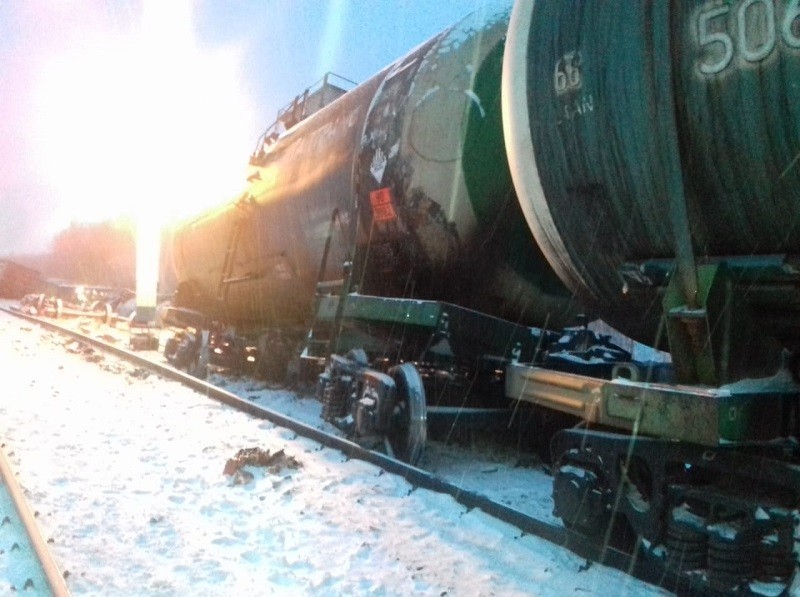 In Photos: Train With Military Equipment Derails West Of Russia's Omsk