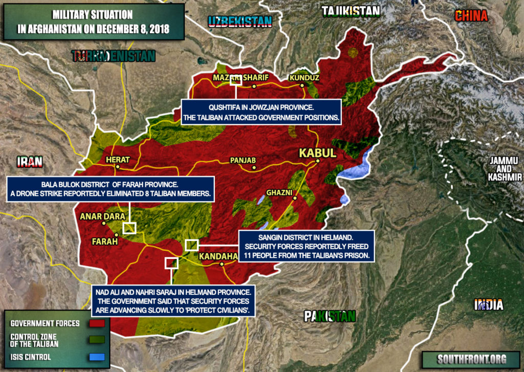 Military Situation In Afghanistan On December 8, 2018 (Map Update)