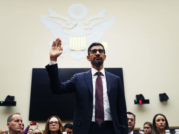 Google CEO Sundar Pichai Testified Before Congress: Lied About Geolocation, Denied Political Search Bias