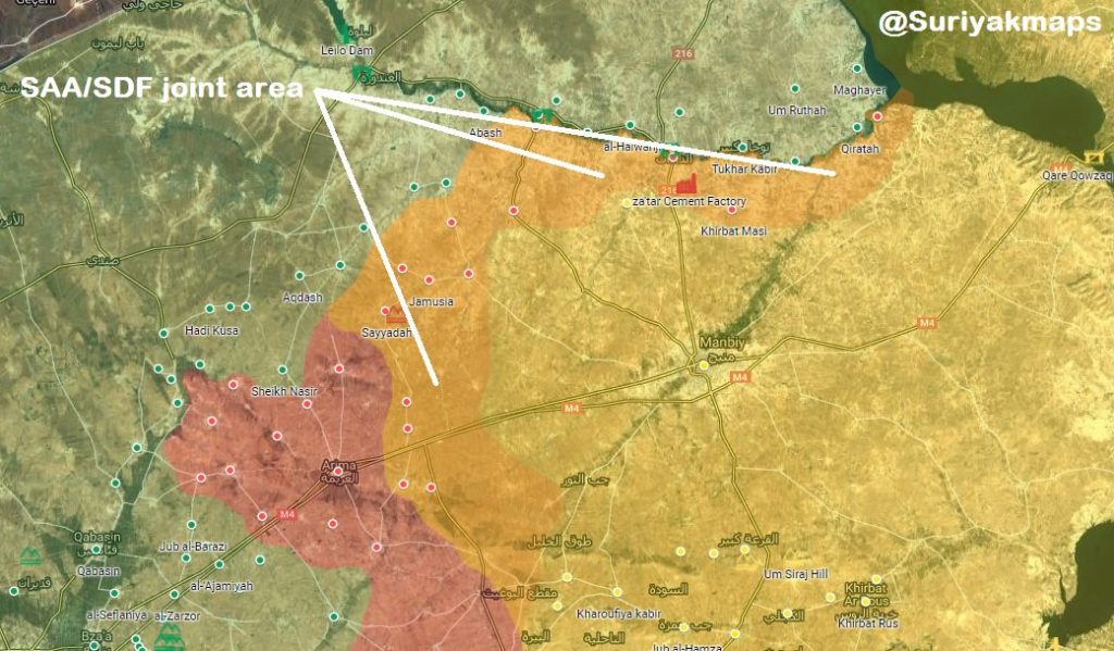 Map Update: Syrian Army, Russian Military Police Expand Presence In Area North Of Manbij