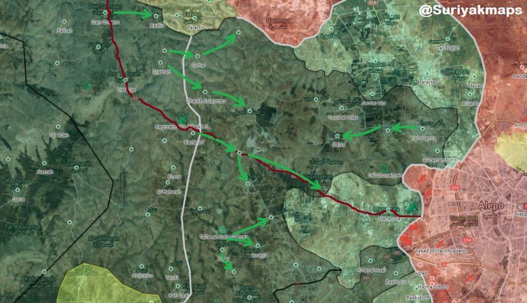 Map Update: Hayat Tahrir al-Sham Captured All Positions Of Nour Al-Din Al-Zenki In Western Aleppo