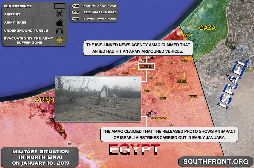 ISIS Claims Israel Bombed Its Positions In Egypt's North Sinai (Map Update)