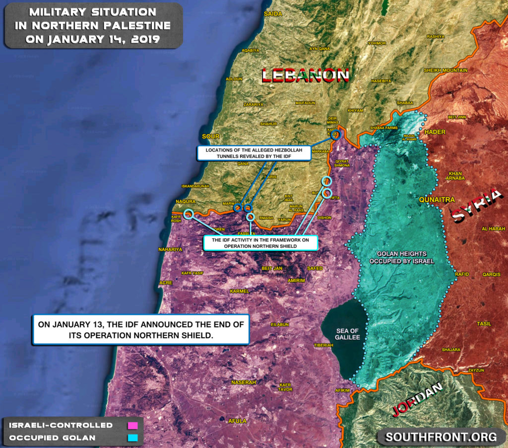 Map Update: Israel Completes Operation Northern Shield On Border With Lebanon