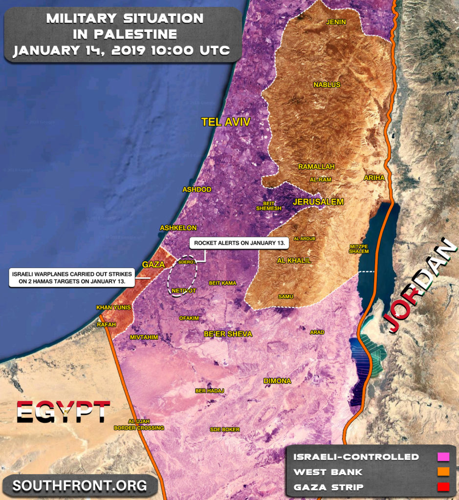 Map Update: Israeli Strikes On Gaza Strip On January 13