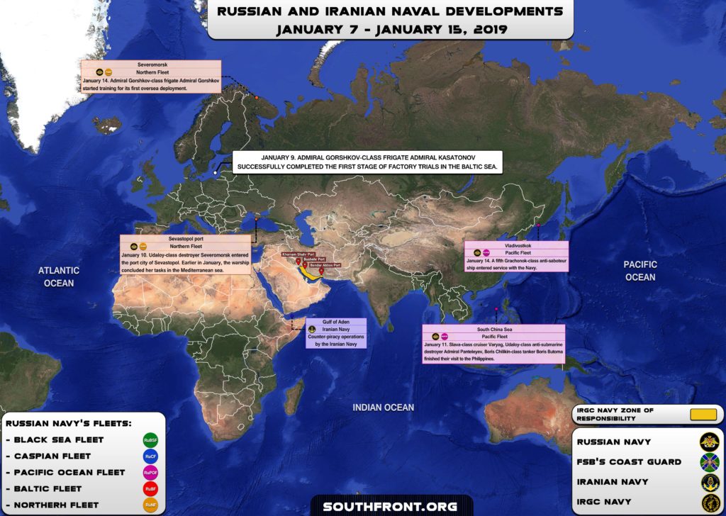 Iranian, Russian Naval Developments January 7-15, 2019 (Map Update)