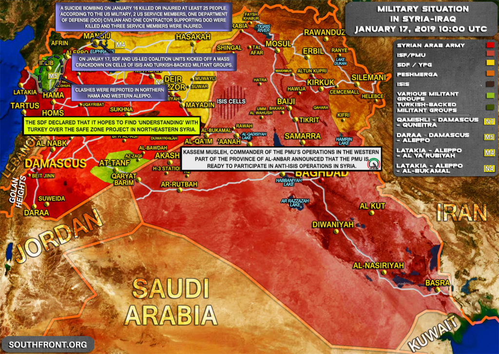 Military Situation In Syria And Iraq On January 17, 2019 (Map Update)