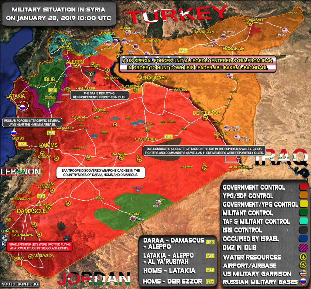 Military Situation In Syria On January 28, 2019 (Map Update)