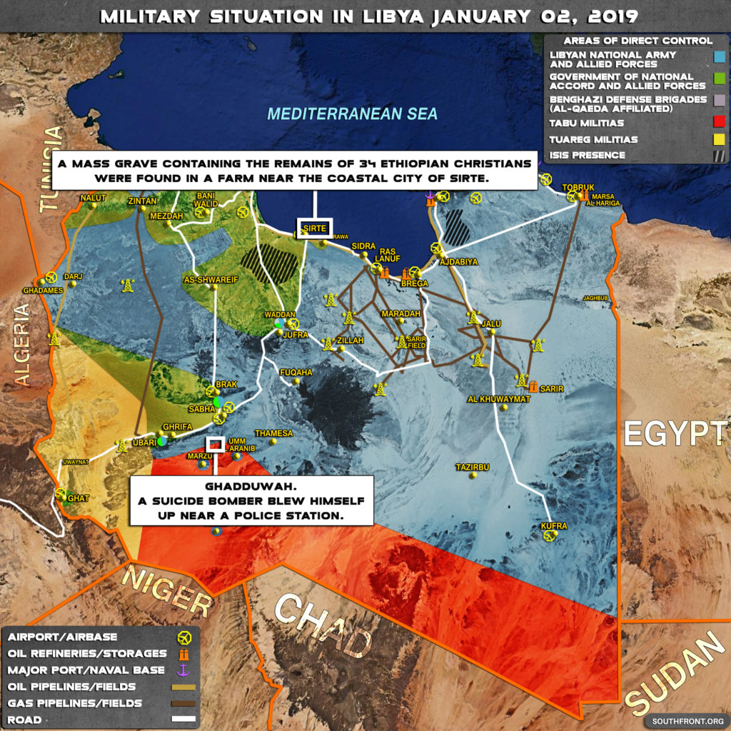 Two Suicide Bombings Hit Ghadwa In Southern Libya (Map)