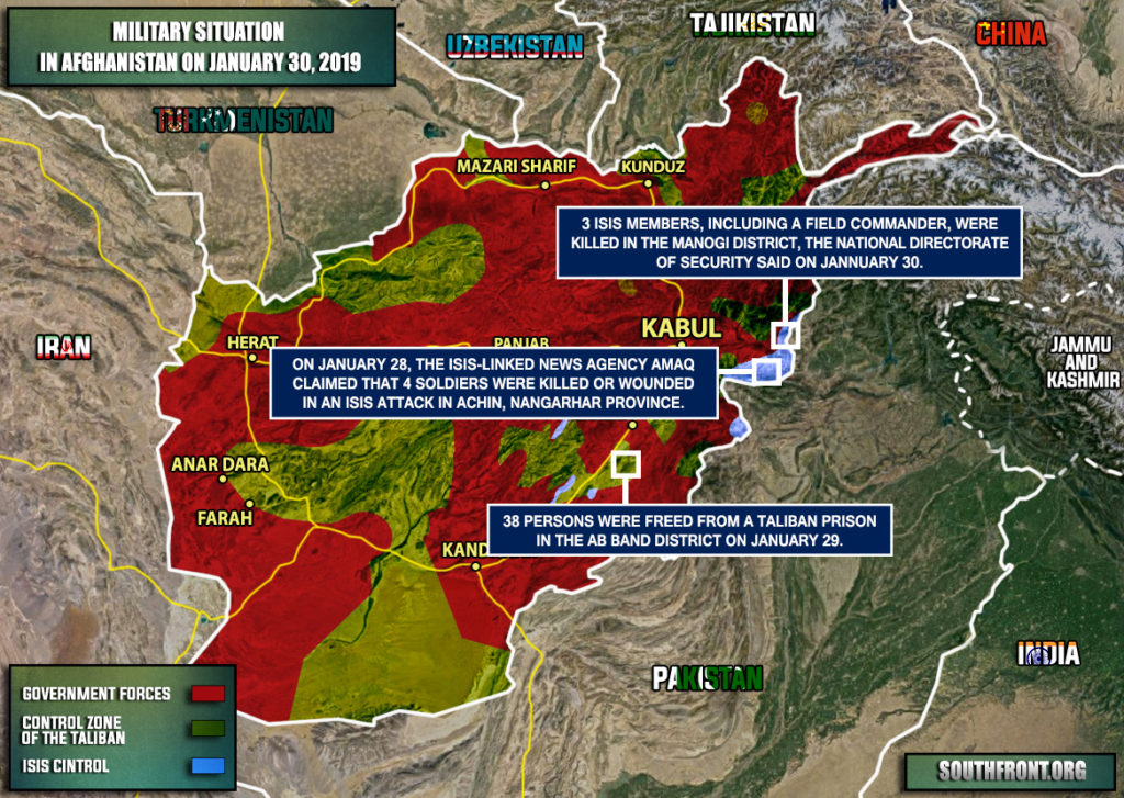 Military Situation In Afghanistan On January 30, 2019 (Map Update)