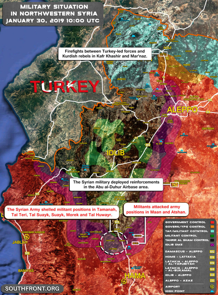 Military Situation In Northwestern Syria On January 30, 2019 (Map Update)