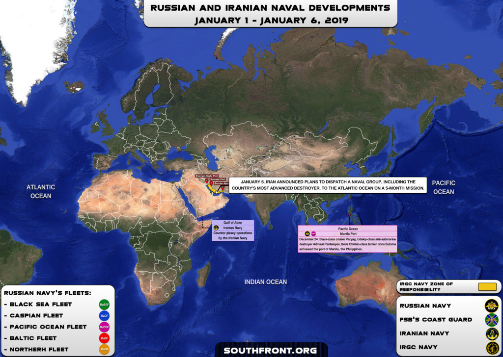 Iranian, Russian Naval Developments January 1-6, 2019 (Map Update)