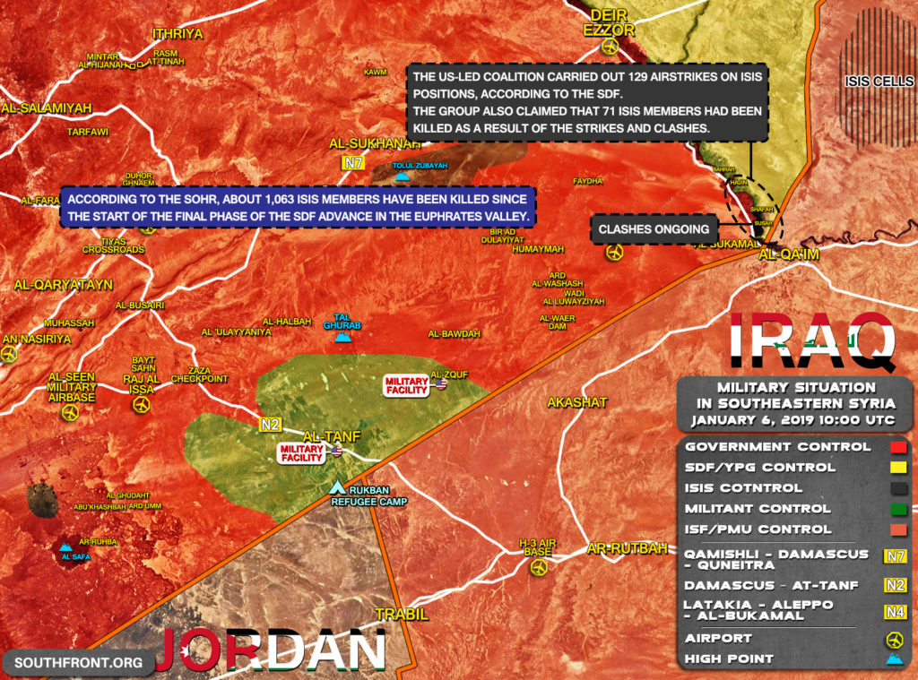 In Maps: Military Situation In Southeastern Syria On January 5-6, 2019