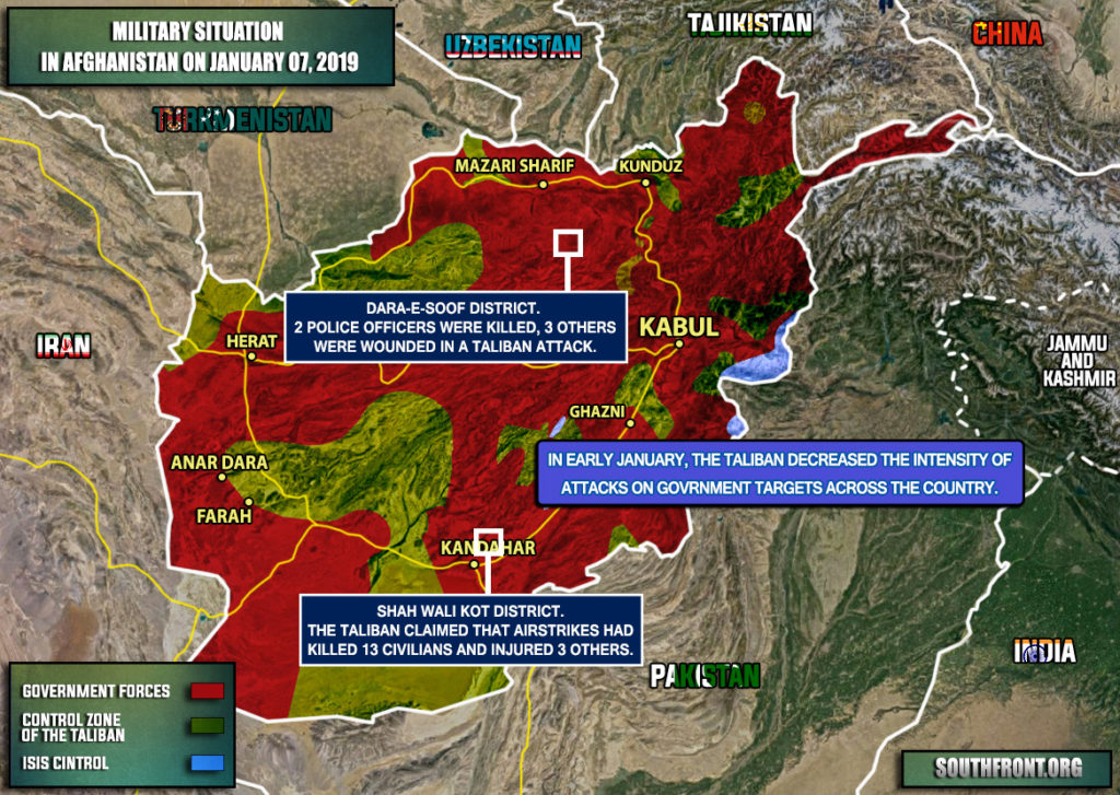 Military Situation In Afghanistan On January 7, 2019 (Map Update)