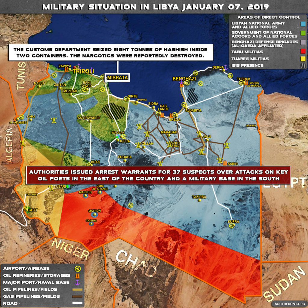 Miltiary Situation In Libya On January 7, 2019 (Map Update)