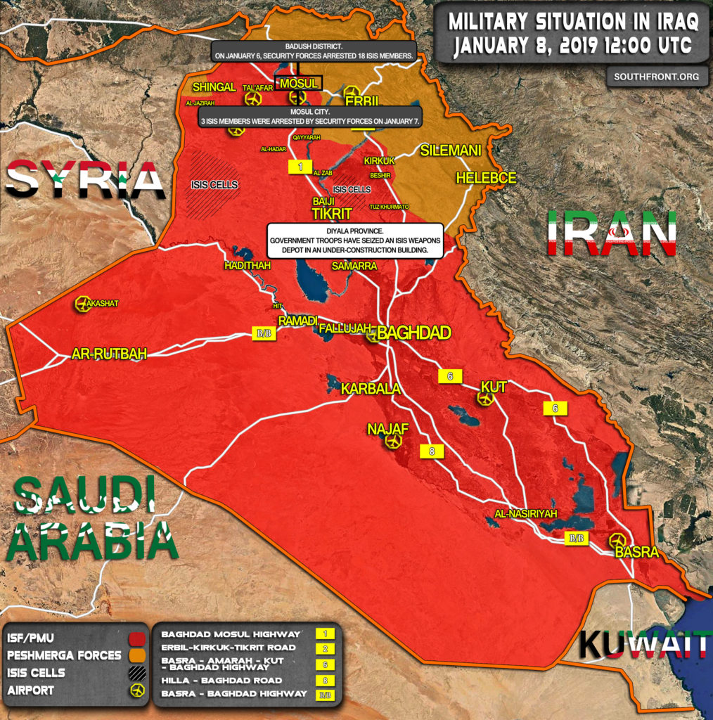 Military Situation In Iraq On January 8, 2019 (Map Update)