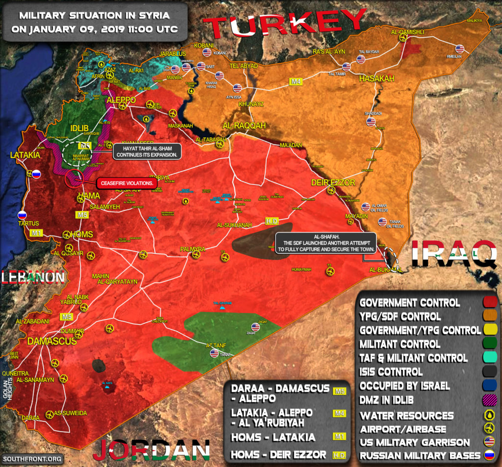 Military Situation In Syria On January 9, 2019 (Map Update)